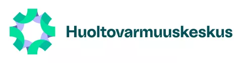 Huoltovarmuuskeskuksen logo. Vihreä teksti valkoista taustaa vasten.